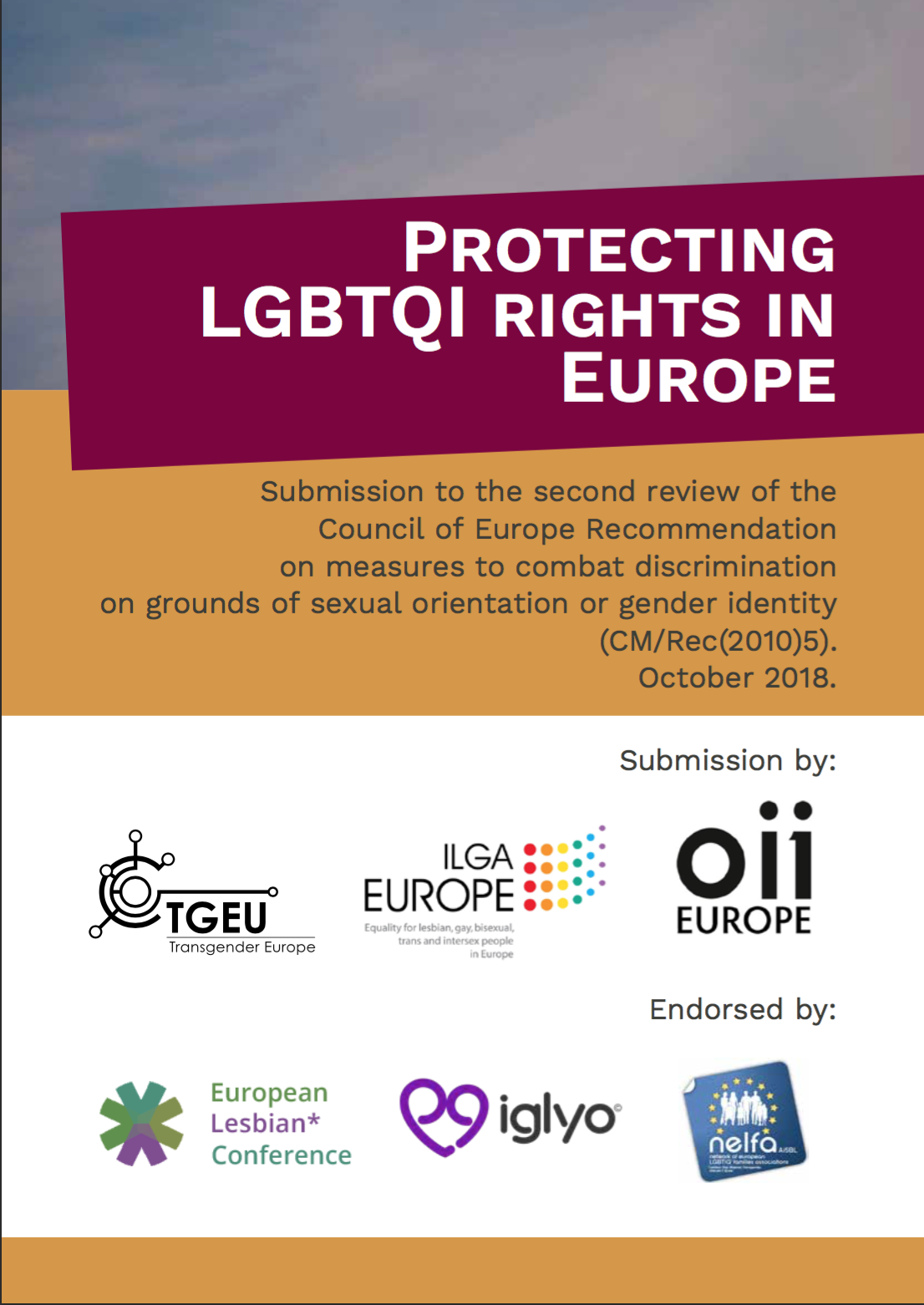 Protecting LGBTQI rights in Europe. Submission to CM/Rec(2010)5