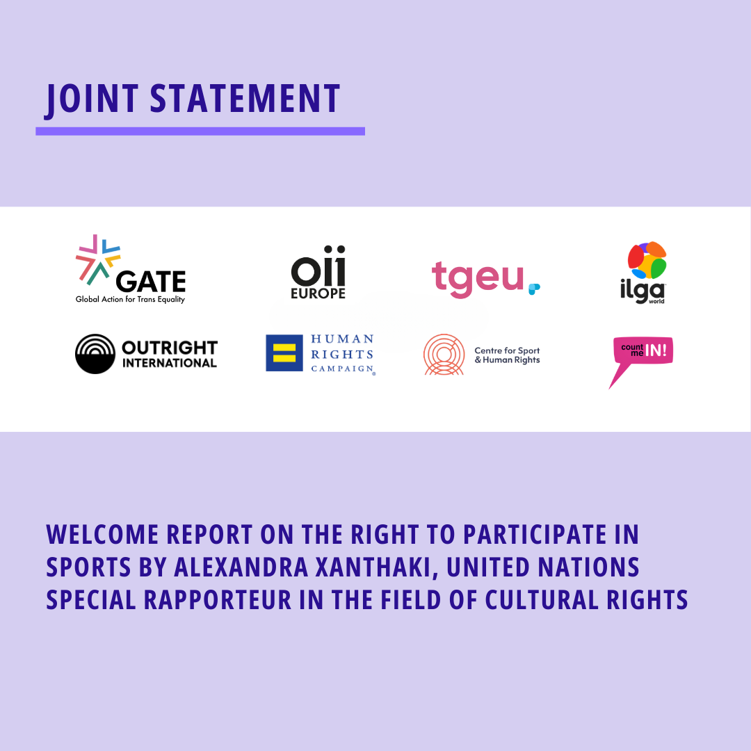 Call for action! Sign the joint statement that welcomes the report on the right to participate in sports