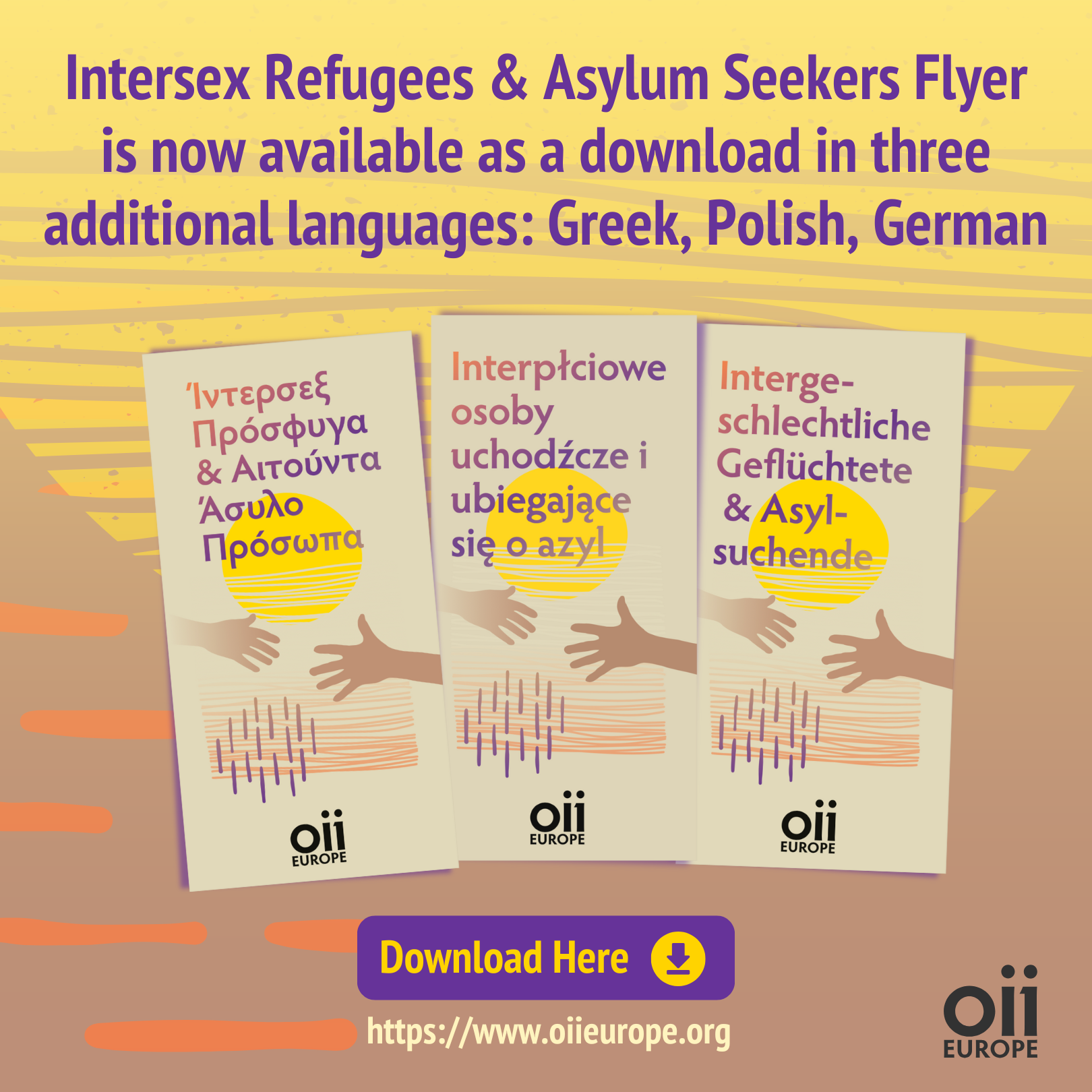 Intersex Refugees & Asylum Seeker – Flyer, now available in German, Greek and Polish!